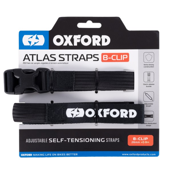 Oxford Oxford atlas b-clip 26mm x0.8m black(pair)